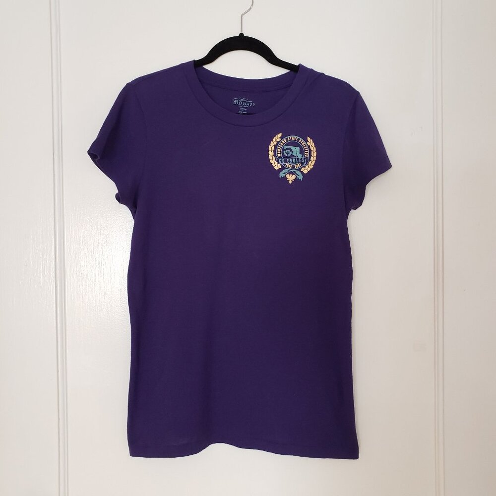 Old Navy Vintage Y2K Purple Graphic Tee T-Shirt Women Size L